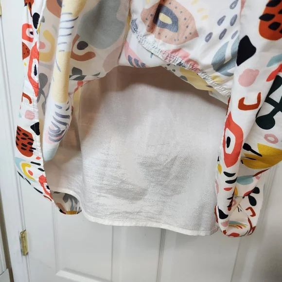 THML Multicolor Dress Flutter Sleeve with Abstract Design Size Small - Picture 8 of 11